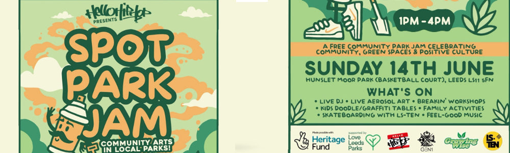 Sun 14th June 2026 - Hunslet Moor Park, Leeds - HelloHipHop presents Spot Park Jam