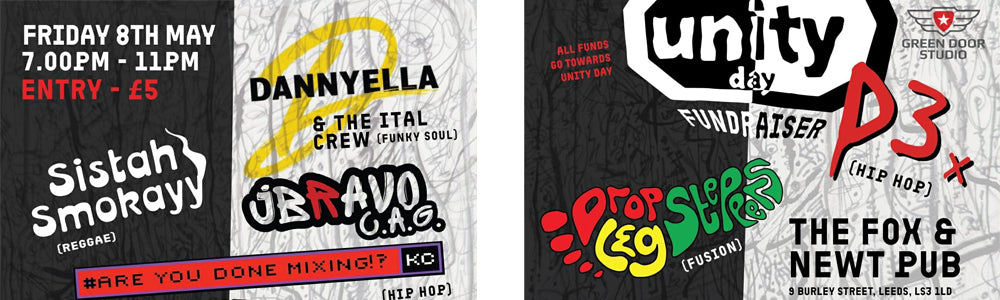 Friday 8th May 2026 - The Fox & Newt Pub, Leeds - J. Bravo, KC & D3 @ Unity Day Fundraiser